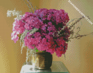 Pink Phlox Vase diamond painting