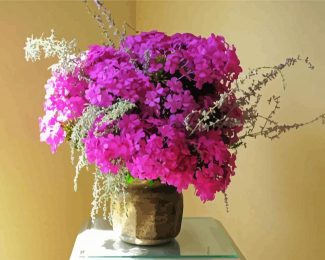 Pink Phlox Vase diamond painting