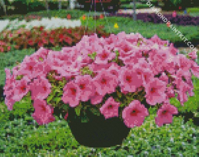 Pink Wave Petunia diamond painting