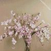 Pink Dogwood In Glass Vase diamond painting