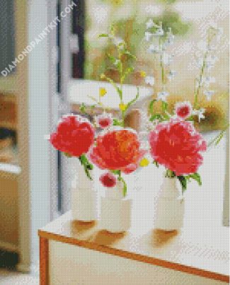 Pivoines Vases diamond painting