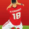 Player Bruno Fernandes diamond painting