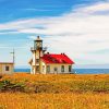 Point Cabrillo Lighthouse Mendocino diamond painting