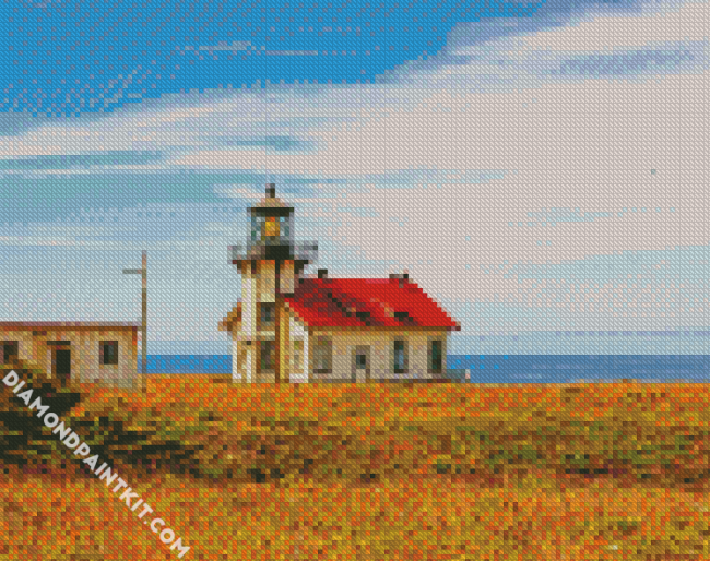 Point Cabrillo Lighthouse Mendocino diamond painting