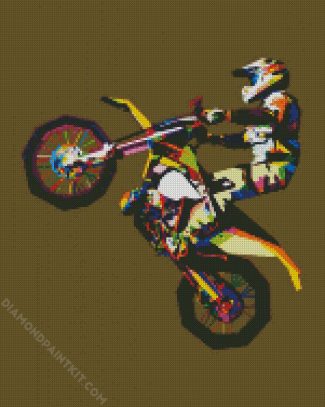 Pop Art Dirt Bike diamond painting