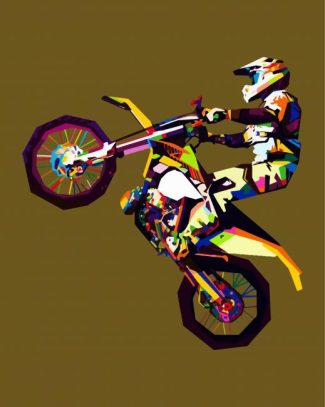 Pop Art Dirt Bike diamond painting