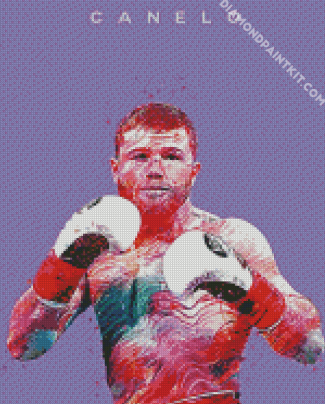 Pop Art Canelo Boxer diamond painting