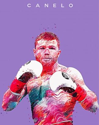 Pop Art Canelo Boxer diamond painting