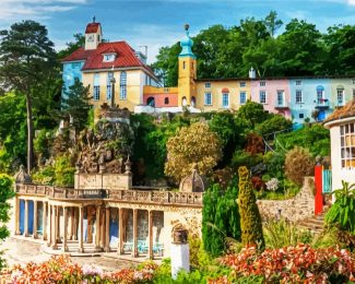 Portmeirion Village diamond painting