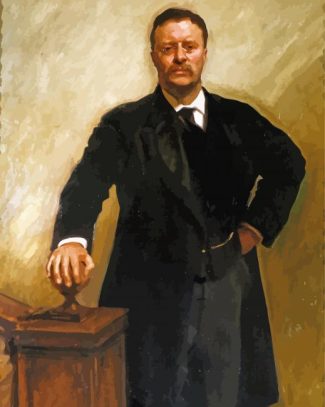 Portrait Of Theodore Roosevelt By John Singer Sargent diamond painting