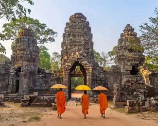 Preah Khan Temple Cambodia diamond painting