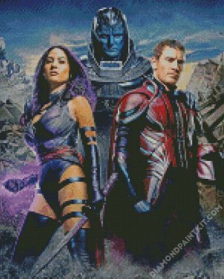 Psylocke And X Men Apocalypse Characters diamond painting