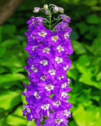 Purple Delphiniums Plants diamond painting