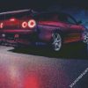 Purple Nissan R34 diamond painting