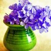 Purple Phlox In Green Vase diamond painting