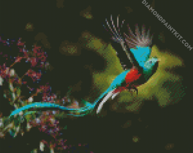 Quetzal Flying Bird diamond painting