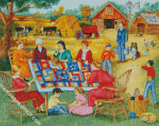 Quilters In Farm diamond painting