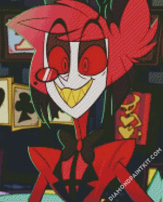 Red Hazbin Alastor diamond painting