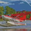 Red Seaplane diamond painting