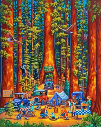 Redwood National Park diamond painting