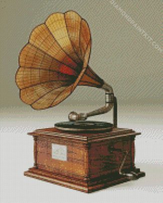 Retro Gramophone diamond painting