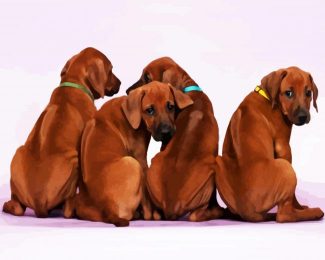 Rhodesian Ridgeback Puppies diamond painting