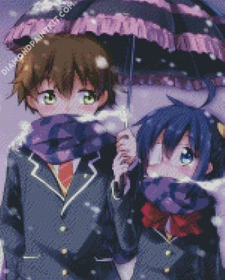 Rikka And Yuta In Winter diamond painting