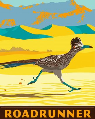 Roadrunner Illustration diamond painting