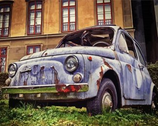 Rusty Vintage Fiat diamond painting