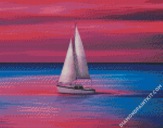 Sailboat At Sunset diamond painting