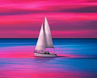 Sailboat At Sunset diamond painting