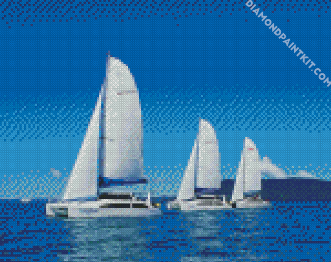 Sailing Catamarans diamond painting