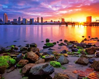 San Diego Skyline Viewpoint Coronado diamond painting