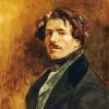 Self Portrait With Green Vest Delacroix Eugene diamond painting