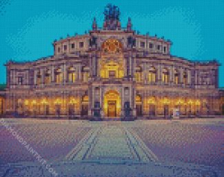 Semperoper Dresden Opera House diamond painting