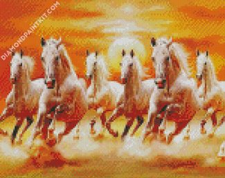 Seven Horses diamond painting