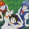 Shinji With Asuka And Rei diamond painting