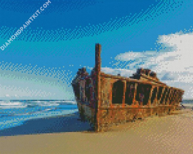 Shipwerck By Sea diamond painting