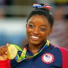 Simone Biles diamond painting