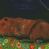 Sleepy Sleepy Capybara diamond painting