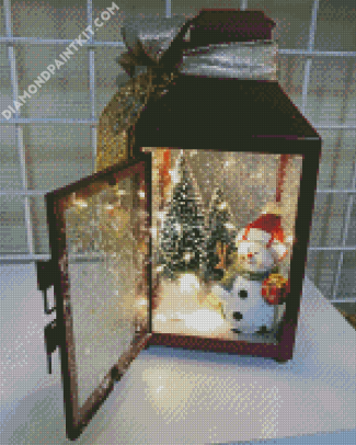 Snowy Christmas Lantern diamond painting