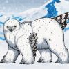 Snowy Polar Owl Bear diamond painting