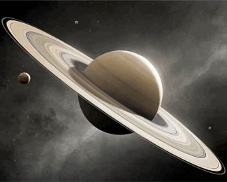 Space Saturn Planet diamond painting