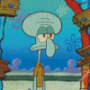 Squidward diamond painting