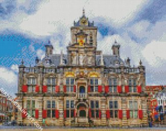 Stadhuis Delft diamond painting