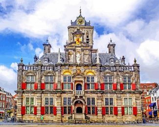 Stadhuis Delft diamond painting