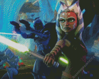 Star Wars Character Ahsoka diamond painting