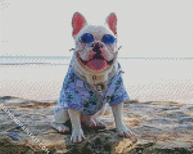 Stylish French Bulldog diamond painting