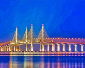 Sultan Abdu Halim Muadzam Shah Bridge diamond painting