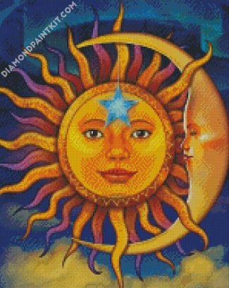 Sun And Moon Art diamond painting